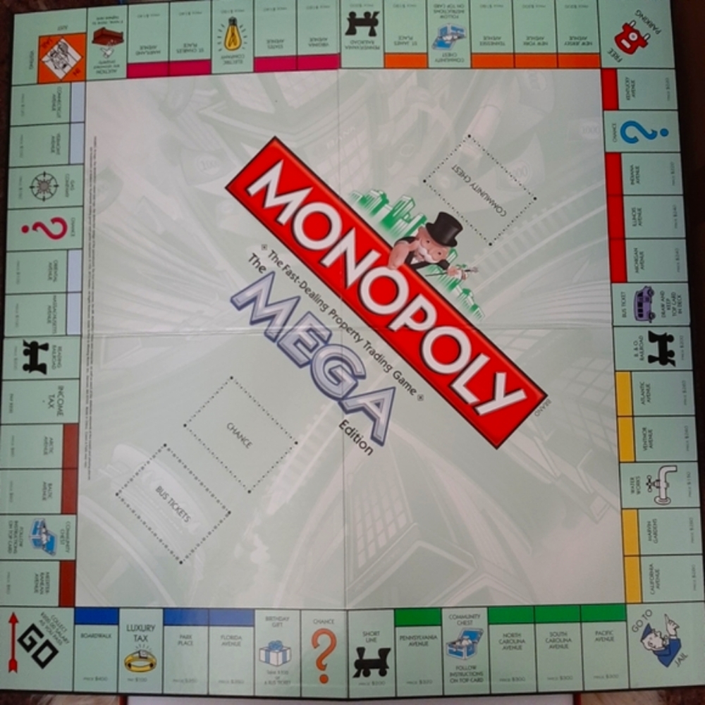 MEGA Monopoly Board game, Like New, Family Board Game - Picture 4 of 5